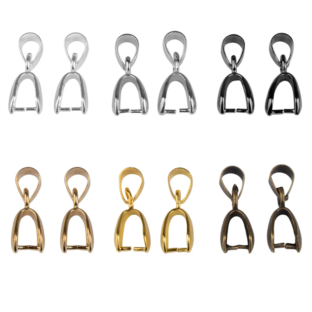 20pcs/lot Melon Seeds Buckle Pendants Clasps Copper Charm Bail Beads Connectors Clips For DIY Jewelry Making Necklace Supplies