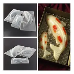 3D Koi Fish Shape Plastic Cake Chocolate Jelly Mould Mold DIY Molds Large Medium And Small Sizes Baking Tools Decorations