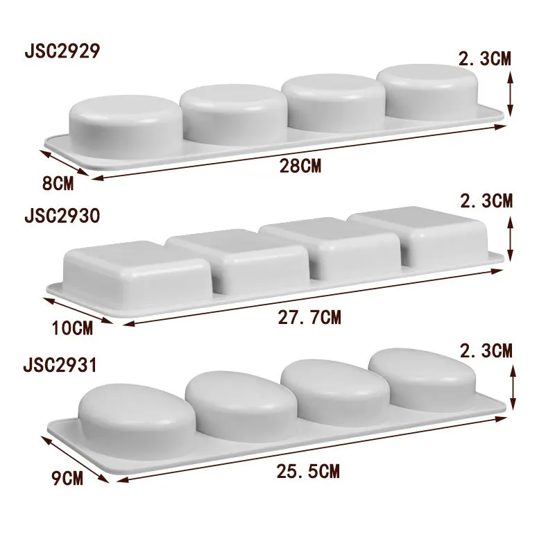 Imagem -02 - Sabonete 3d Feito à Mão em Silicone Artesanato para Faça Você Mesmo Forma Oval Retangular Redondo e Misturado Bandeja de Cubo de Gelo e Pudim