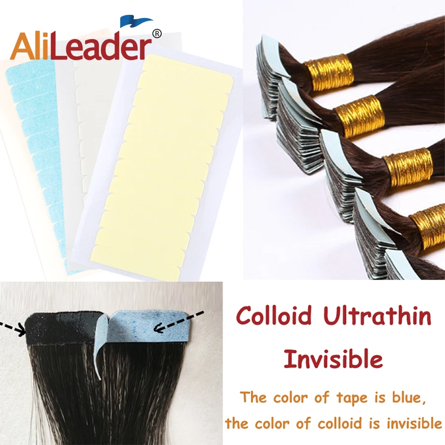 Alileader 0.8*4cm Popular And Cheap Double Side Tape Super Waterproof No Shine Hair Extension Tape For Lace Hair Extension/Toupe