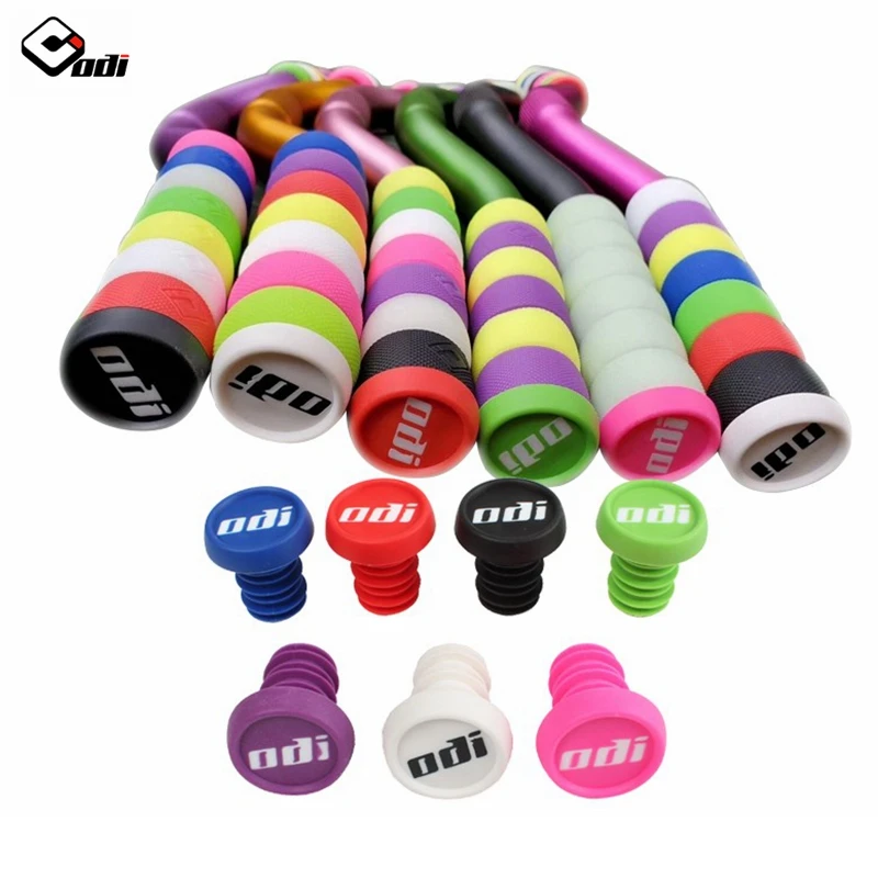 ODI pure silicone handlebar girp FNHON folding bike MTB balance bike combination colorful grips limit ring tape retaining rings