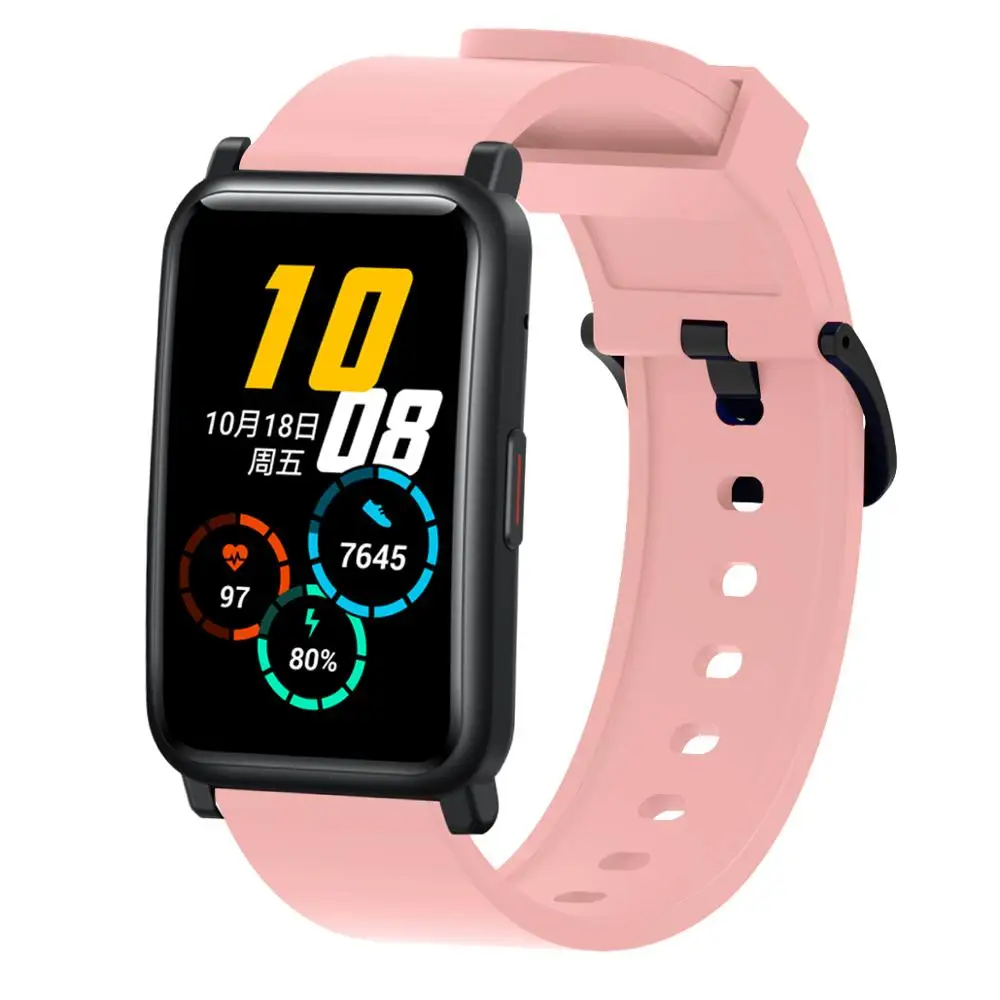 20mm 실리콘 시계 밴드 스트랩, 화웨이 아너 시계 ES 교체 손목 밴드 Garmin Venu/Vivoactive 3