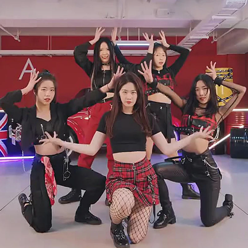 

Hip Hop Costumes Adults Jazz Street Dancing Clothes Korean Version Girl Group Stage Outfit Women Modern Performance Wear DT2120