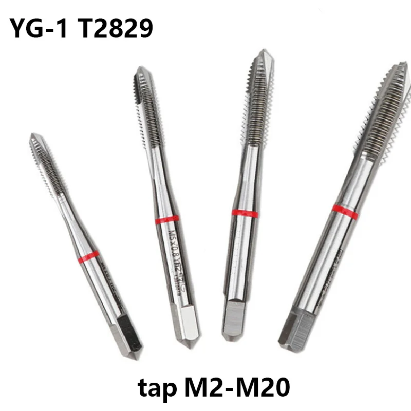 Original YG1 T2829 Through Hole Taps M4 M5 M6 M8 M10 M12 CNC