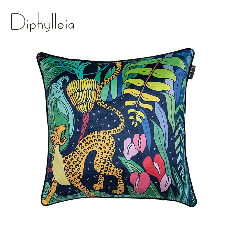 Diphylleia Mid Centure Modern Design Cushion Cover Jaguar Panther Cheetah Leopard Decorative Pillow Case Chic Home Decoration