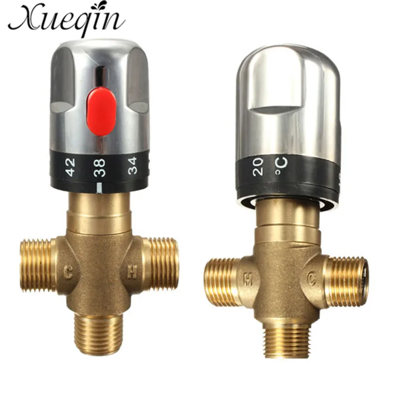 Xueqin Brass Thermostatic Mixing Valve Bathroom Faucet Temperature Mixer Control Thermostatic Valve Home Improvement