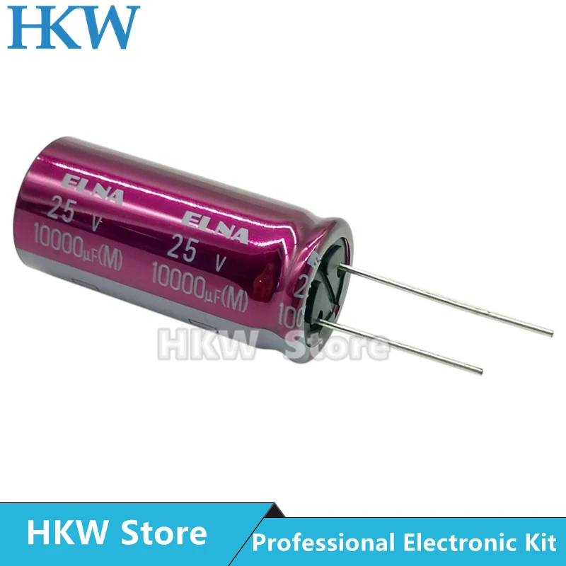 2pcs ELNA RA3 Series 25V 10000UF 18X40MM Audio Electrolytic Capacitor 10000UF25V 10000UF25V 18*40mm 100% New and Original