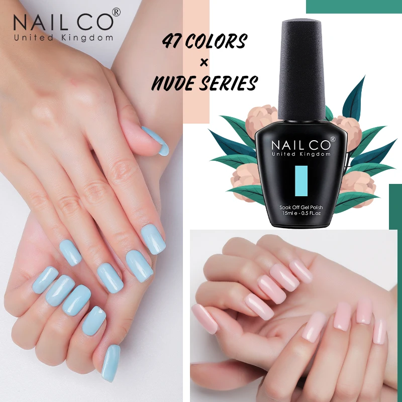 NAILCO-세미 퍼머넌트 UV LED 네일 폴리시 15ML, 프레시 컬러 젤, 하이브리드 매니큐어, 전문가용 아트 용품