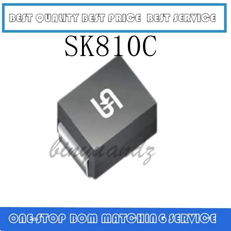 20 قطعة ~ 50 قطعة SK810C SK810 SMC ديود شوتكي 100V 8A DO214AB