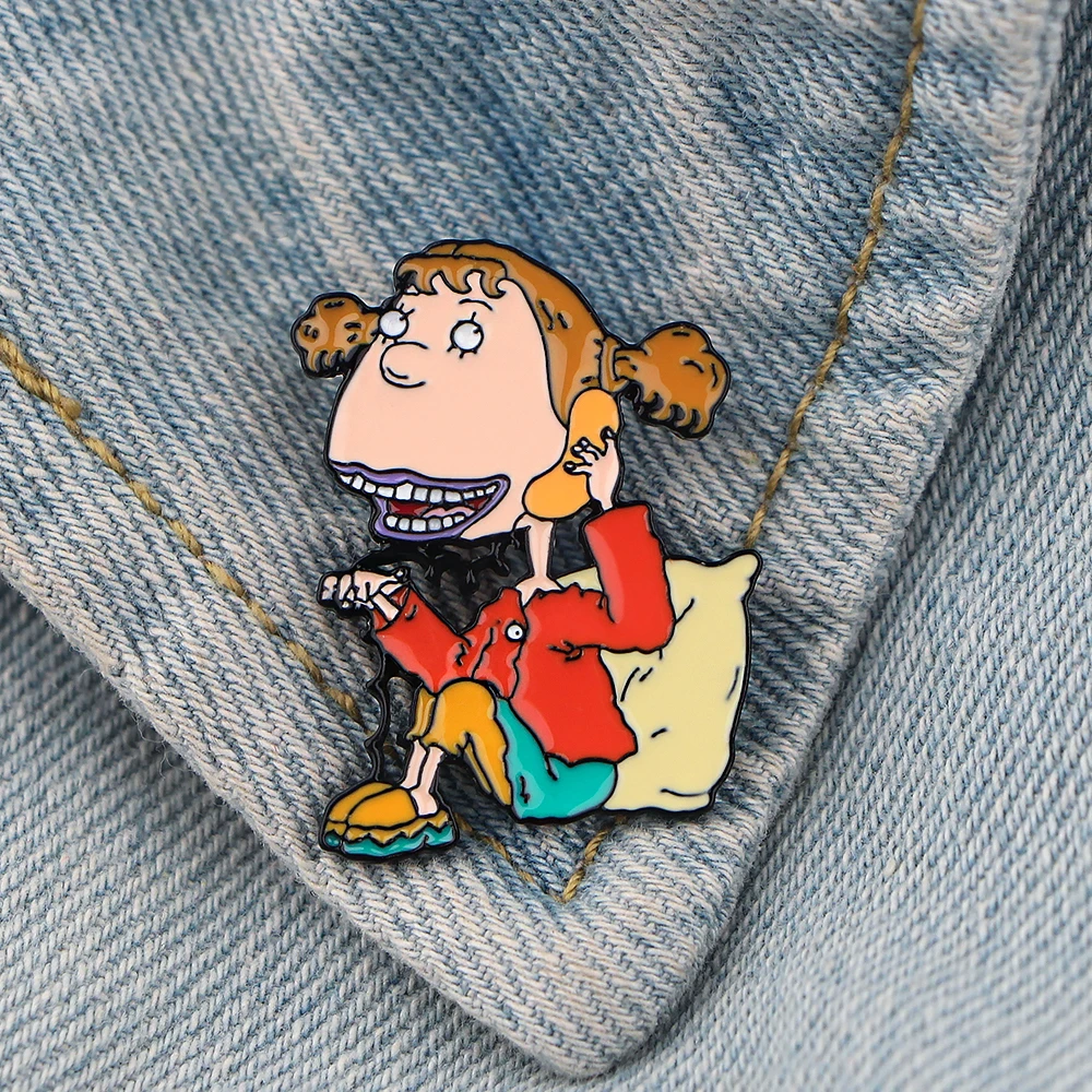 DZ1267 Cartoon Ginger Anime Figures Creativity Hard Enamel Pin Badge Backpack Collar Lapel Jewelry Friends Birthday Gifts