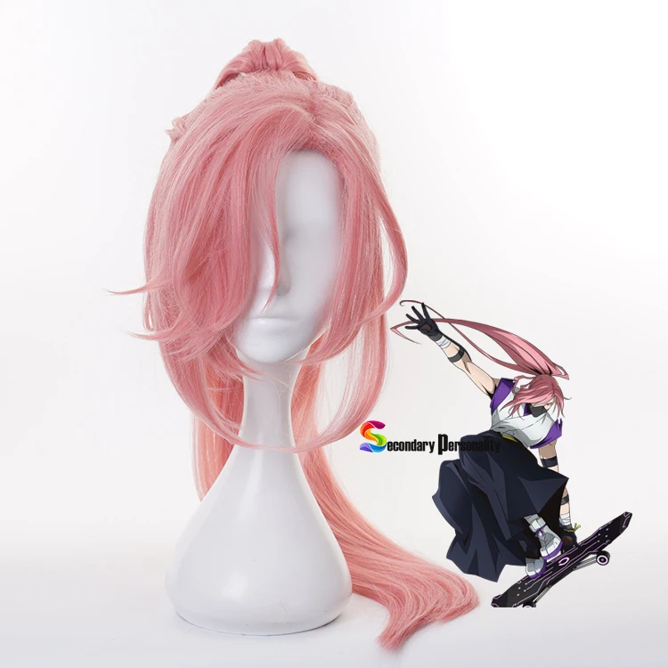 

Anime SK8 Cherry Blossom Cosplay Wig Long Straight Pigtail Pink Ponytail Heat Resistant The Infinity SK Eight Cute 100cm Women