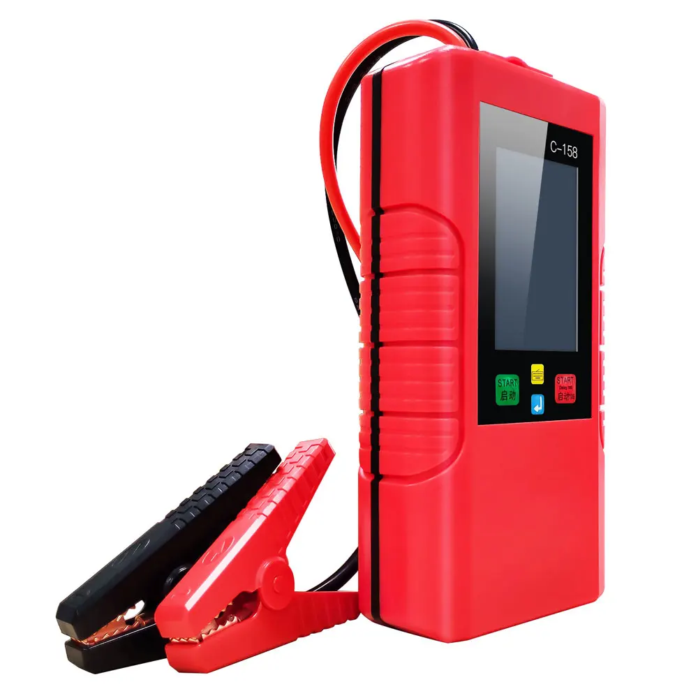 12V Car Emergency Starting Power Portable Car Power Starter Multi-Channel Charging With Dynamic Voltage TFT Display Function