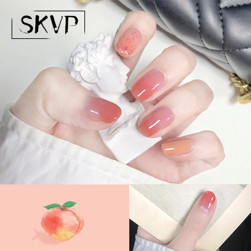 Skvp 8Ml Roze Matte Uv Gel Nagellak Perzik Kleur Matte Top Coat Losweken Nail Art Gel Lak varnish Base Nails Art Diy