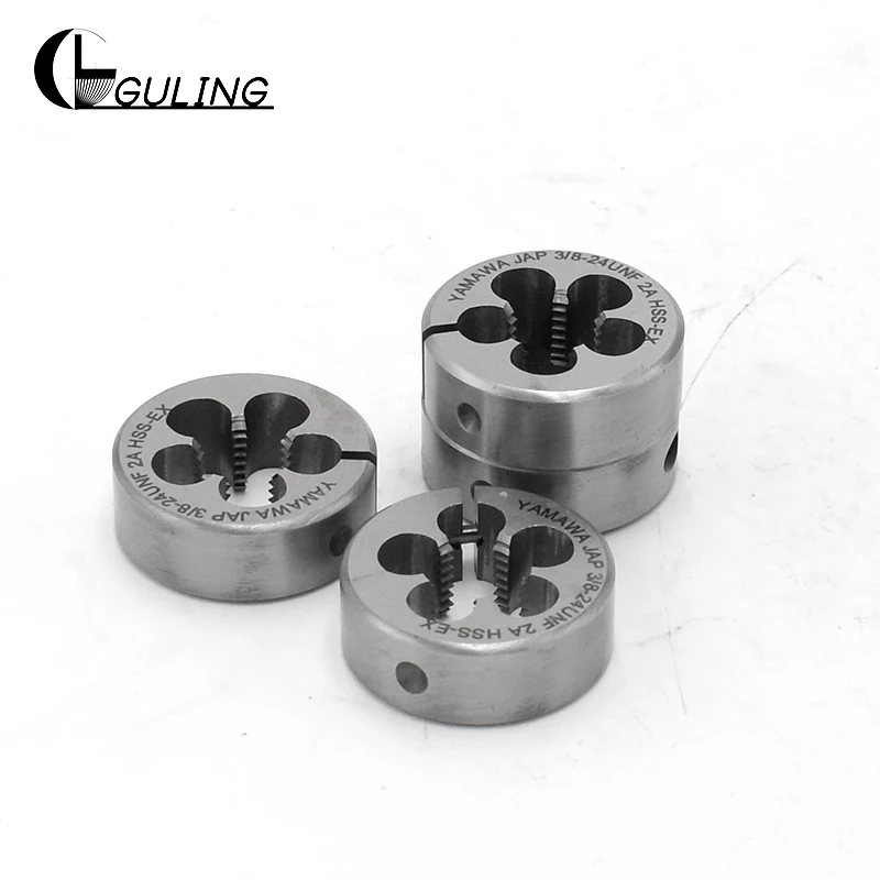 GULING – matrice de filetage rond HSSE, filetage fin, taille du robinet M3-M14 filetage main gauche, outil pour l'usinage Durable 1 pièces