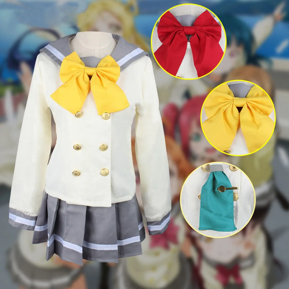 

2020 Fashion Anime Love Live! Sunshine!! Cosplay Costume Aqours School Uniforms Kurosawa Ruby Sailor Suit Wig Cosplay