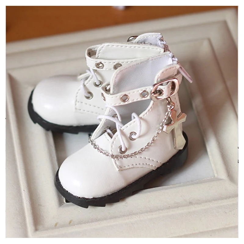 

BJD shoes 1/4 doll shoes 6.5cm length leather boots for 1/4 MSD DD doll shoes doll accessories