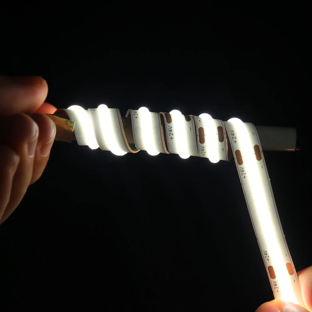Superhelle 1900LM 10mm COB LED Streifen Lichtleiste Raumdekoration 480LED Band Lichter Wand Küche Warmweiß 3000K 4000K Dimmbar – Detail 7
