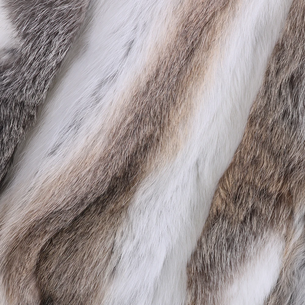 Real Rabbit Fur Coat X-long Natural Fur Jacket Women\'s Winter Parka Waterproof Big Raccoon/Fox Fur Collar Hooded Streetwear New