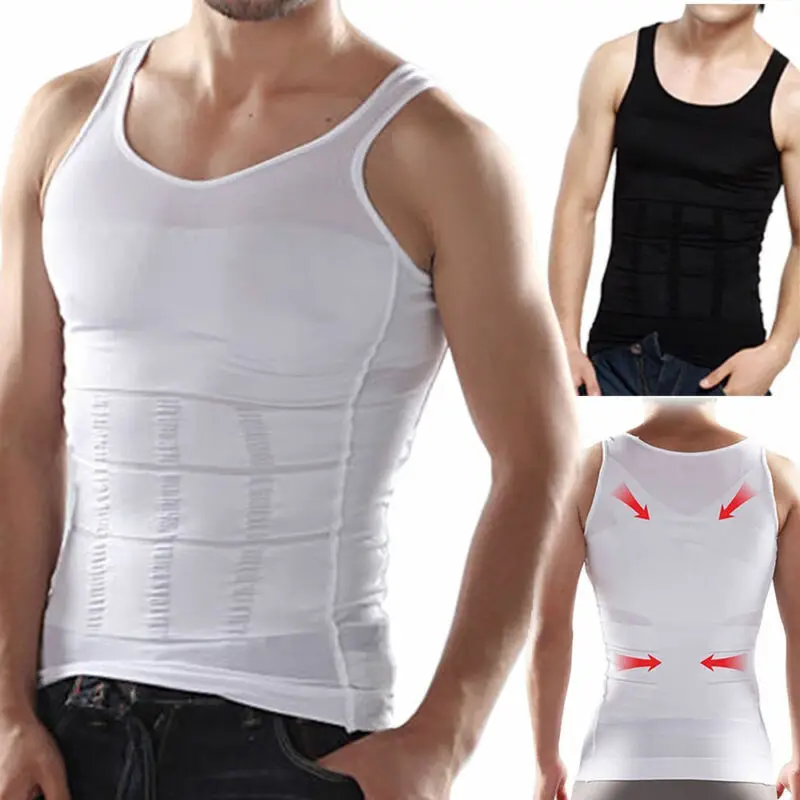 Sexy Men Slim Body Shaper dimagrante Tummy Control pancia pancia intimo grasso gilet forma del corpo T Shirt corsetto Shapewear Plus Size