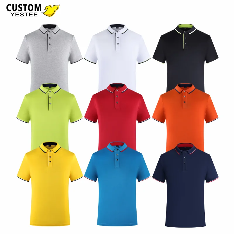 Custom Shirt Cotton Unisex Turn-down Collar Mens Polo by Embroidery Digital Silk Printing Make Brand High Quality Short Sleeve