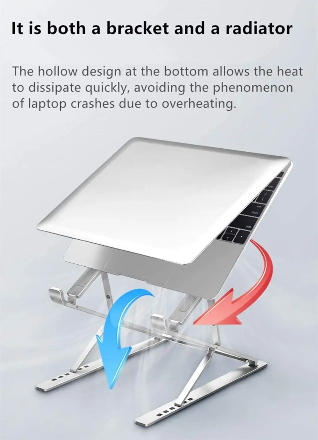 Batianda bracket bracket desktop increased aluminum alloy radiator hanging folding portable support base laptop Stand