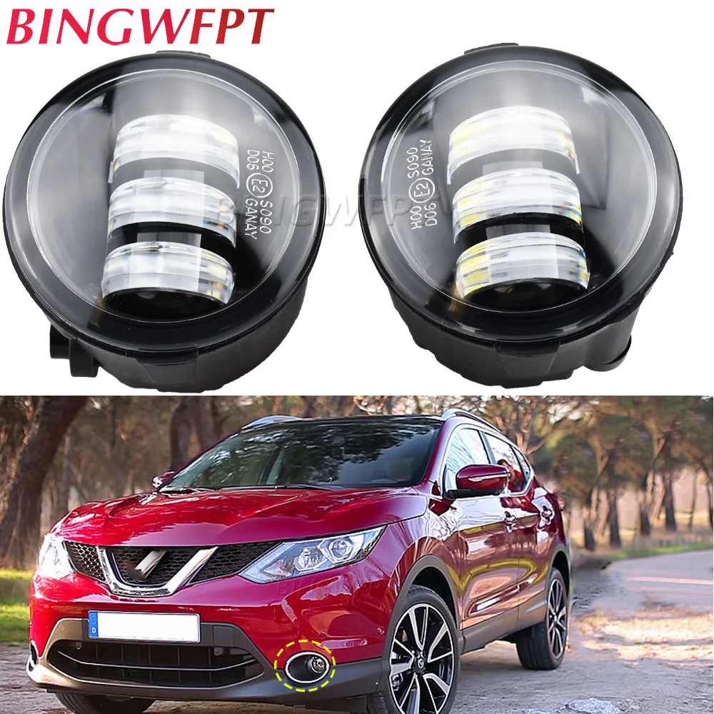 

Fog Lights For Nissan Qashqai J11 2013-2019 Tiida Note X-Trail T31 Murano Cube Rogue Versa 2004-2015 Juke LED Fog Light Fog Lamp