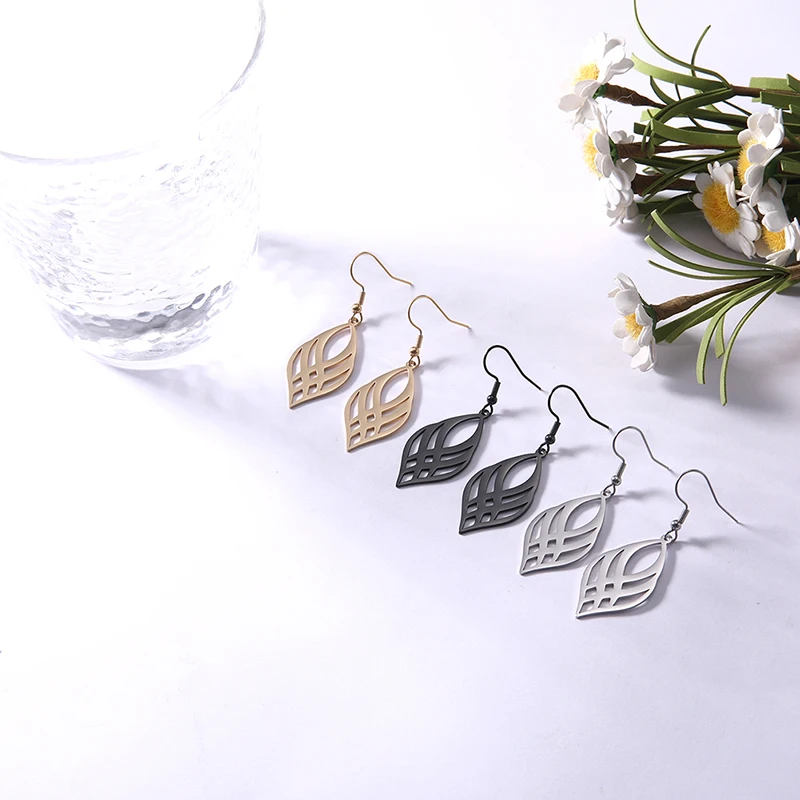 Sipuris Filigree Tear Dangle Drop Earrings Stainless Steel Vintage Filigree Earrings for Women Bohemia Jewelry Accessories
