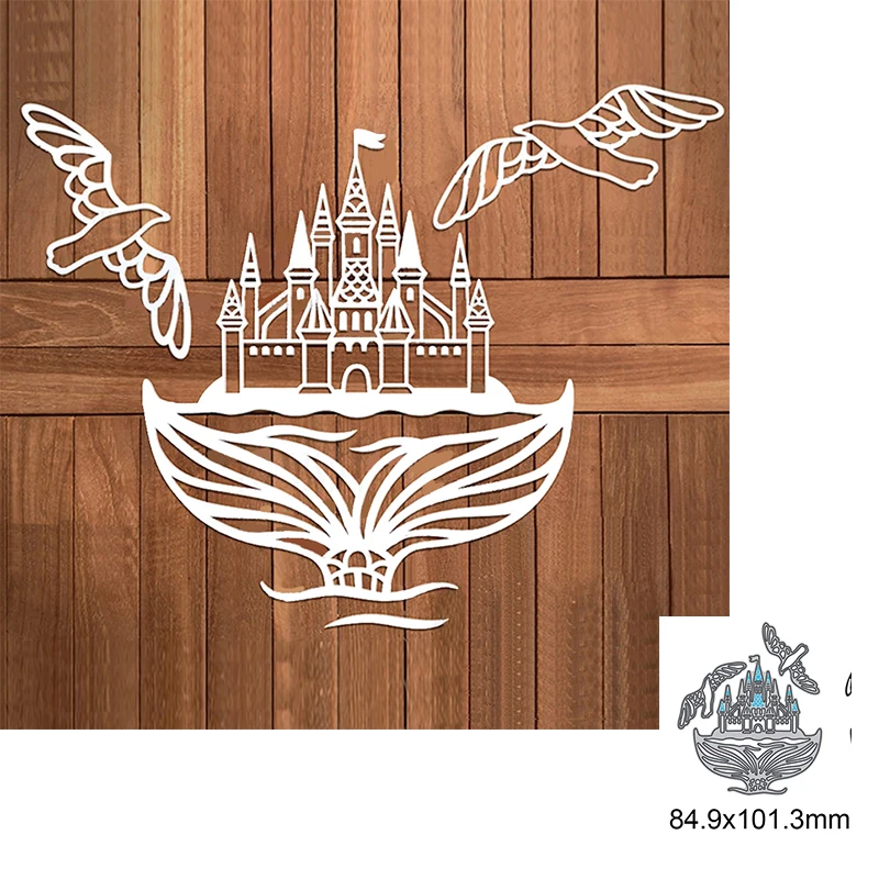 Castle On The Sea  Metal Cutting Dies For DIY Scrapbook Cutting Die Paper Cards Embossed Decorative Craft Die Cut New Arrival