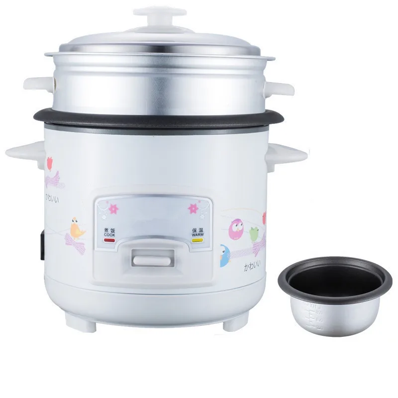 220V 1.5L elektryczne urządzenie do gotowania ryżu 2 warstwy Mini non-stick wielofunkcyjny garnek do gotowania gospodarstwa domowego multicooker