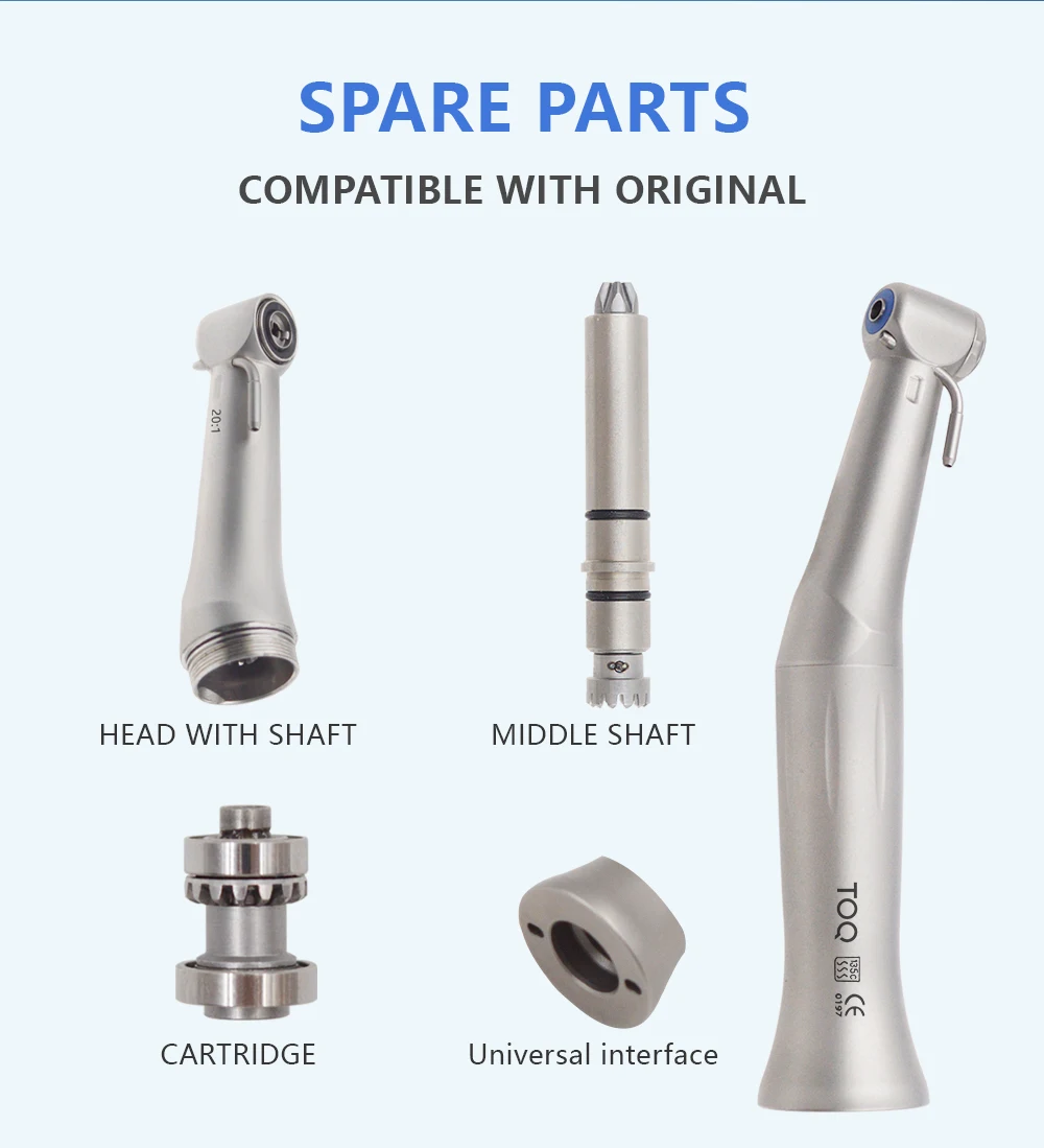 surgery Implant handpiece X25L/X95L Style Dental Fiber Optic Contra Angle Low Speed Handpiece 1:1/1:5/20:1 Air Turbine