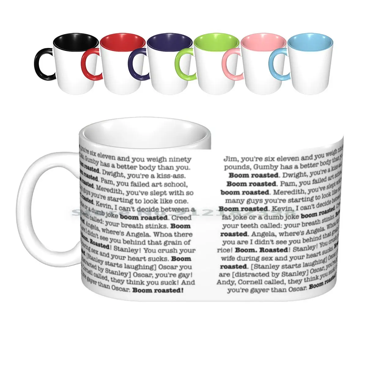 The Office - Boom Roasted - Roast Ceramic Mugs Coffee Cups Milk Tea Mug The Office Office Roast Insults Roasted Boom Boom Roaste