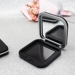 Empty Magnetic Cosmetics Palette 1pcs Matte Black Eyeshadow Blusher DIY Makeup Box Glitter Makeup Dispensing Box with Mirror