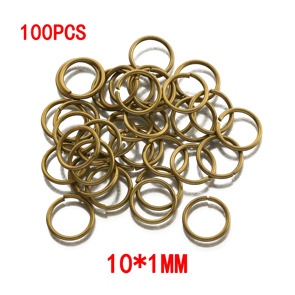 Pure Raw Brass 4 5 6 7 8 10MM Round Open Jump Rings & Split Ring Connectors For Diy Jewelry Making Findings Supplies Wholesale