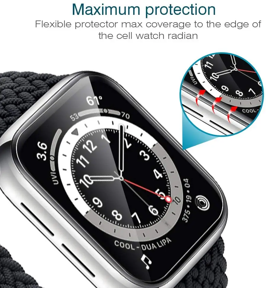 Soft Hydrogel Film For Apple Watch Series 7 45 mm Ultra-Thin Screen Protectors Cover For Apple Watch7 41mm 45mm i Watch 7