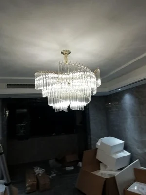 LED Dimmable Silver Gold Crystal Designer