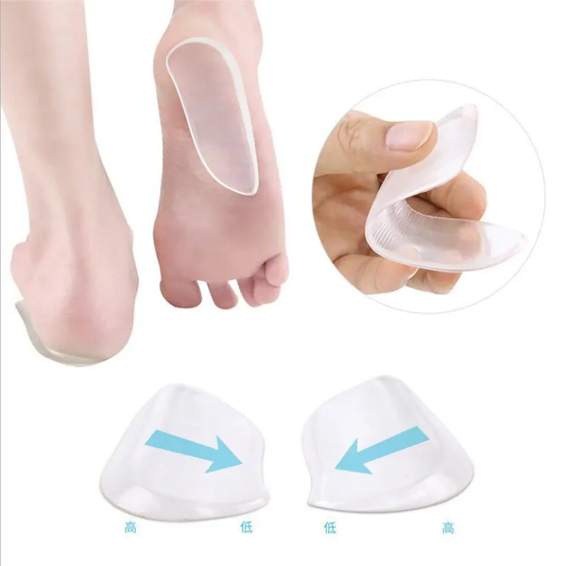 2 Pcs Silicone Insoles Orthotics X/O-type Legs Corrector Gel Pillow For Heel Orthopedic Insoles Shoes Pad For Feet Care Solid