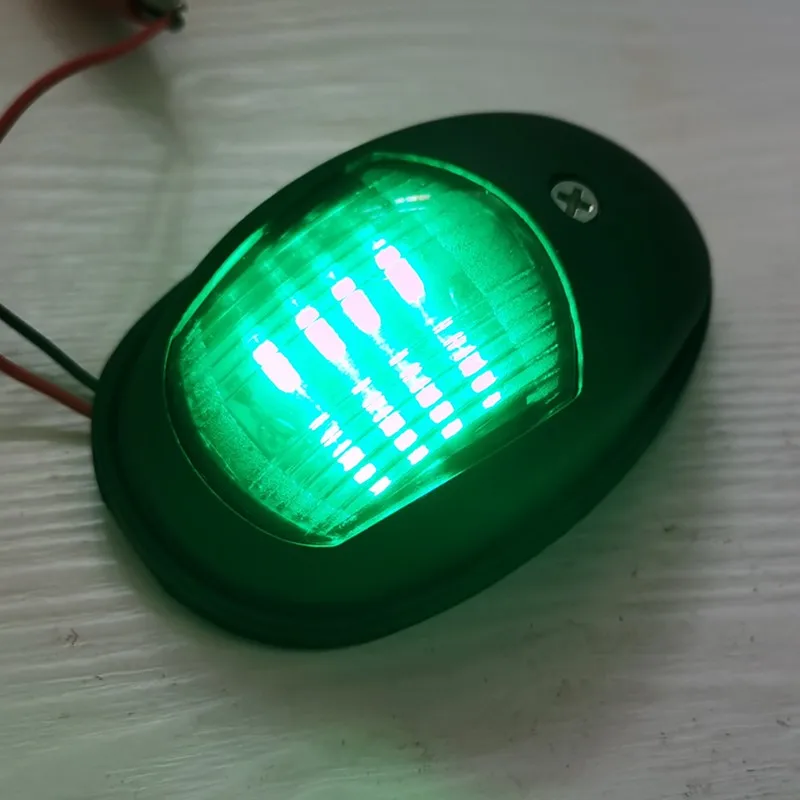 Luces de circulación LED para barco, lámpara de señal de navegación marina, accesorios de yate, lámparas de remolque de camión, rojo, verde, 12V, 24V, 2 uds.