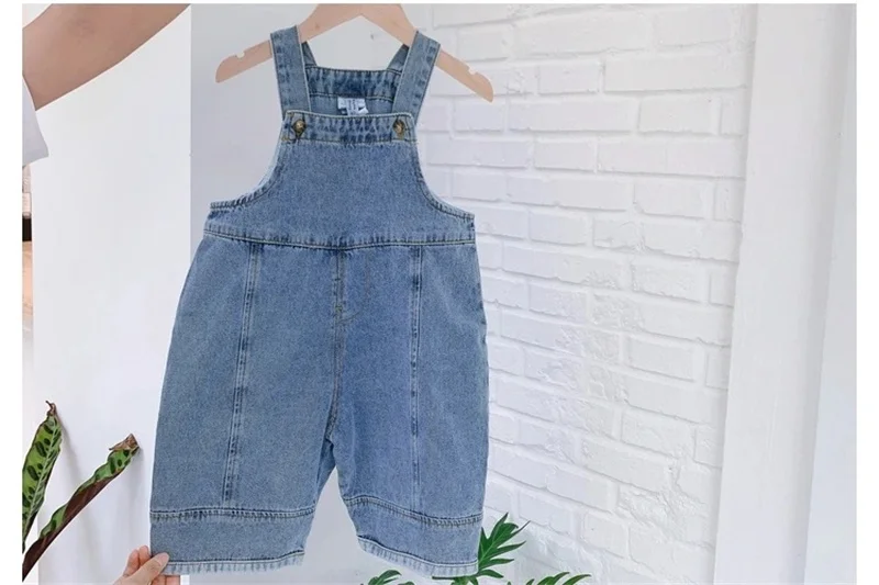 2025 Herbst Neue Kinder-Latzhose, Baby Jungen Mädchen Lässiger Jeans-Overall, Einfarbiger Freizeitanzug, 1-7 Jahre, Hochwertige Latzhose für Kinder – Detail 5