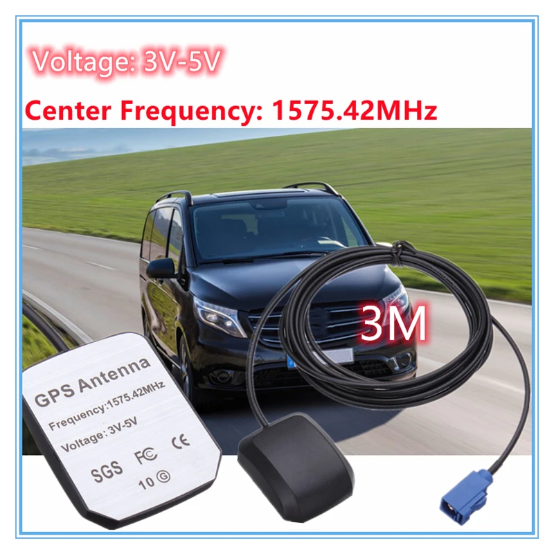 Antena gps fakra mfd2 rns2 rns 510 mfd3 RNS-E para vw skoda para benz para audi carro posição gps localização receptor & antena