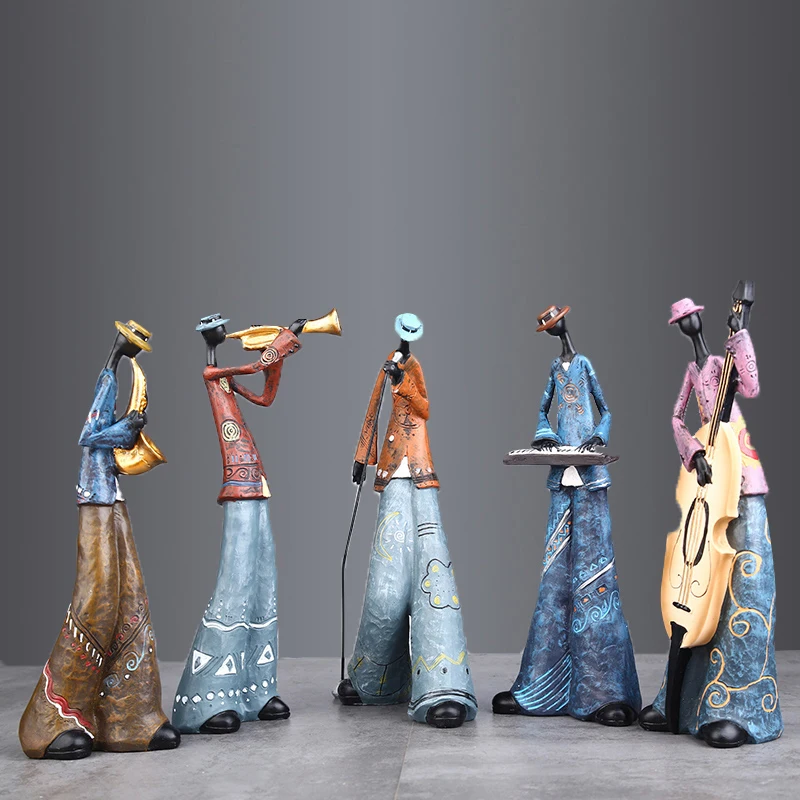 

European Band Figure Ornaments Arts And Crafts Resin Miniature Figurines Creative Living Room Home Decoration Accessories