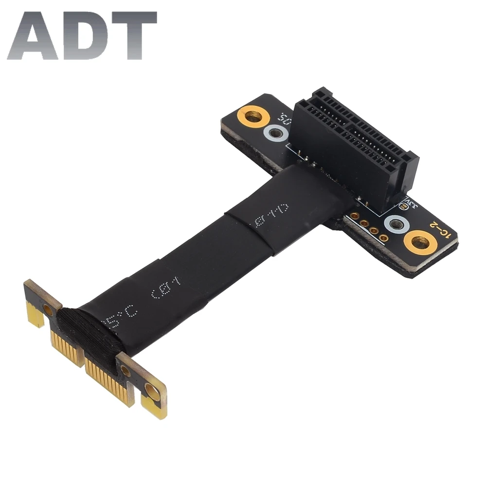 Pcie الناهض المزدوج 90 درجة PCIe 3.0 X1 إلى X1 تمديد كابل R11SL-TL 8G/bps عالية السرعة PCI Express 1x الناهض بطاقة الشريط موسع