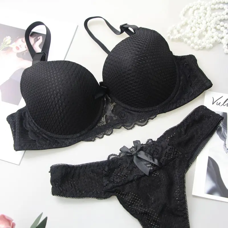 DAINAFANG 6 Colors Brassiere Sexy Lace Lingerie Comfortable Crop Top Female Underwear Women Underwire Push Up Bra Sets
