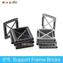 Bloques de construcción DIY para niños, 5 piezas, marco de apoyo, bloques, 6x6 puntos, Juguetes Educativos de plástico para niños, marcas compatibles, regalos para niños 64448