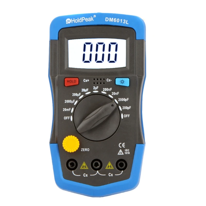 Digital Capacitance Meter 0.1pF to 20,000uF Handheld Electronic Capacitor 1999 Counts Data Hold LCD Backlight Diagnostic-tool