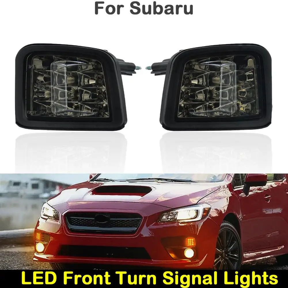 

For Subaru WRX WRX STI 2015-2018 Car Front LED Corner lamp Clearance lights turn signal light Smoke clear black lens