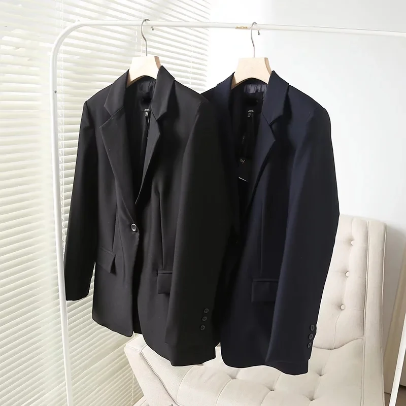 Maxdutti Blazer Frauen Jacken setzt Frauen England Stil Büro Dame Hosen Frauen Mode einfache feste Wolle Anzug gerade Hose