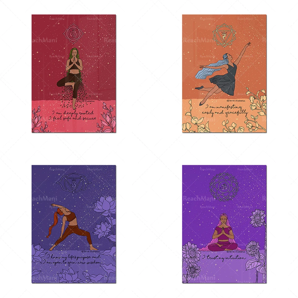 Le chakra racine utilisé pour la décoration de la maison affirme l'art du yoga. Cadeau de yoga. Décoration spirituelle de méditation paisible pour la maison