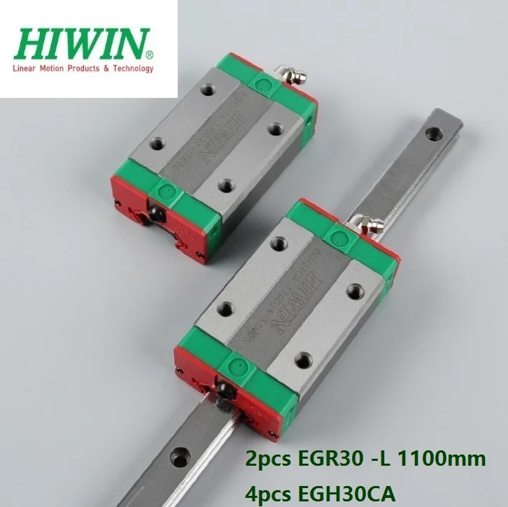 

2pcs origial Hiwin rail EGR30 -L 1100mm linear guide + 4pcs EGH30CA carriage blocks for CNC router