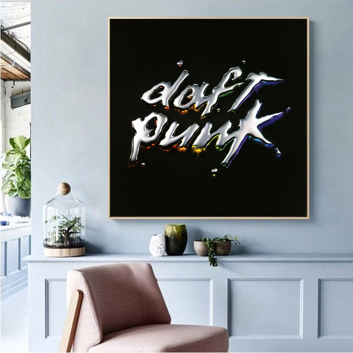 Daft Punk Discovery Music Album Cover Poster Canvas Print Home Decoration Wall Painting ( No Frame )