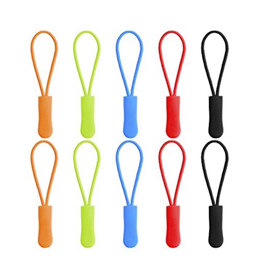 10/20pcs Zipper Puller End Fit Rope Tag Replacement Clip Broken Buckle Fixer Zip Cord Bag Suitcase Tent Backpack Zipper Head